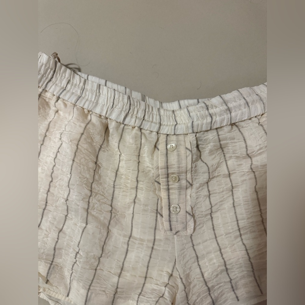 Zara Cream and Black Striped Shirt and short - Picture 11 of 16